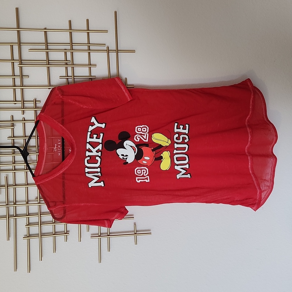 Women's red mickey mouse tshirt size small